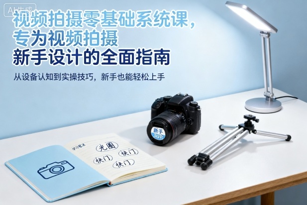 视频拍摄零基础系统课,专为视频拍摄新手设计的全面指南-开心