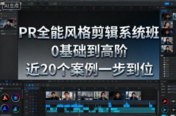PR全能风格剪辑系统班,0基础到高阶,近20个案例一步到位-开心