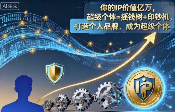 你的IP价值亿万,超级个体=摇钱树+印钞机,打造个人品牌,成为超级个体-开心