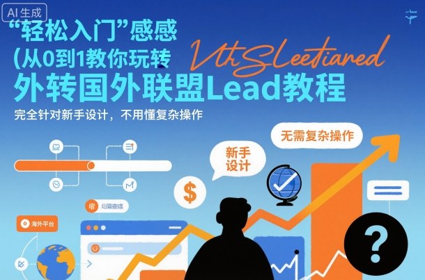 国外联盟賺美刀项目，从0到1教你玩转国外联盟Lead教程，纯新手可操作性100%-开心