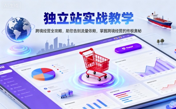 独立站实战教学,跨境经营全攻略,助您告别流量依赖,掌握跨境经营的终极奥-开心