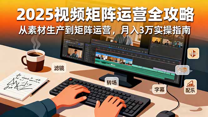 2025短视频矩阵运营全攻略:从素材生产到矩阵运营,月入3万实操指南-开心