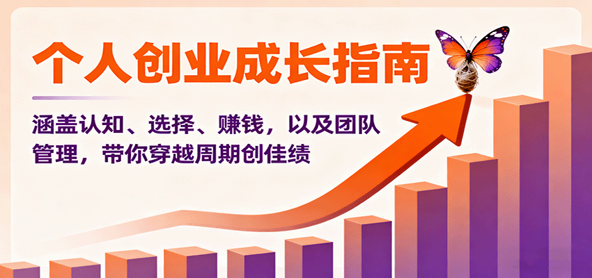 个人创业成长指南:涵盖认知、选择、赚钱,以及团队管理,带你穿越周期创佳绩-开心