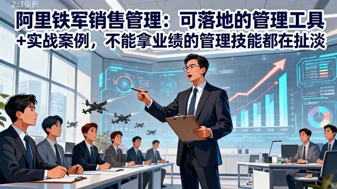阿里铁军销售管理：可落地的管理工具+实战案例，不能拿业绩的管理都在扯淡-开心