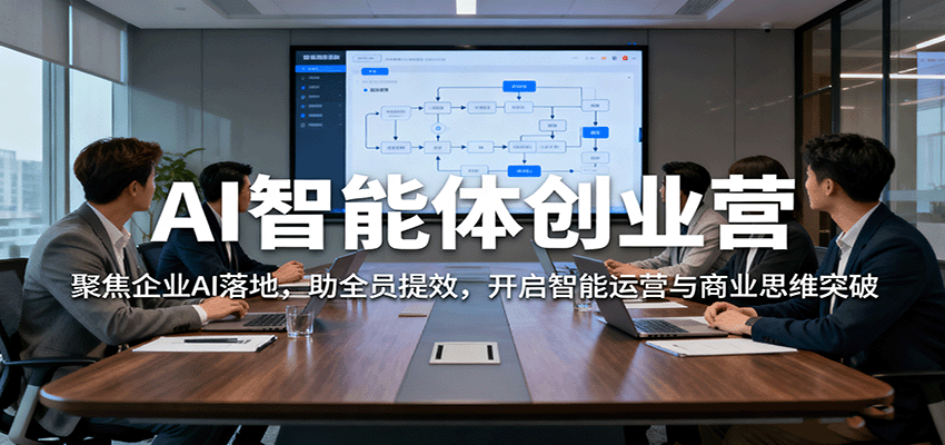 AI智能体创业营:聚焦企业AI落地,助全员提效,开启智能运营与商业思维突破-开心