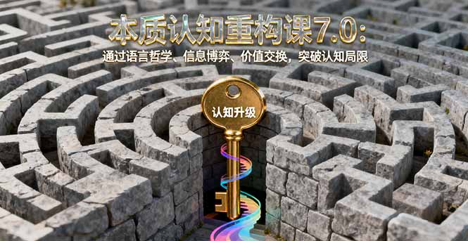 本质认知重构课7.0:通过语言哲学、信息博弈、价值交换,突破认知局限-开心